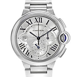 Cartier Ballon Bleu Chronograph Steel Silver Dial Automatic Mens Watch W6920002