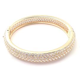 Authentic! Cartier Etincelle 18k Yellow Gold 20ct Diamond Pave Bangle Bracelet