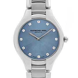 Raymond Weil Noemia Stainless Steel Blue Diamond Dial Ladies Watch 5132-ST-50081