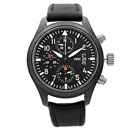 IWC Pilots Top Gun 44mm PVD Titanium Black Dial Automatic Mens Watch IW378901