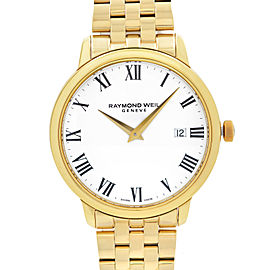 Raymond Weil Toccata Yellow Gold PVD Steel White Dial Mens Watch 5488-P-00300