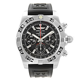 Breitling Chronomat 44mm Steel Black Dial Automatic Mens Watch AB0116