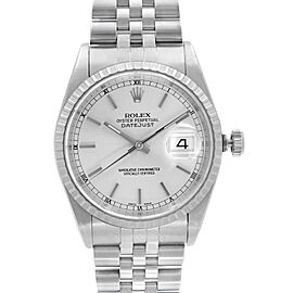 Rolex Datejust 36mm No Holes Steel Silver Dial Automatic Mens Watch