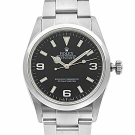 Rolex Explorer 36mm Stainless Steel Black Dial Automatic Mens Watch