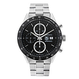 Tag Heuer Carrera Steel Chronograph Black Dial Automatic Men Watch CV2010.BA0786