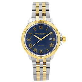 Raymond Weil Tango Two-Tone Steel Blue Dial Quartz Mens Watch 8160-STP-00508