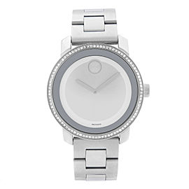 Movado Bold 36mm Stainless Steel Diamond Silver Dial Quartz Ladies Watch 3600149