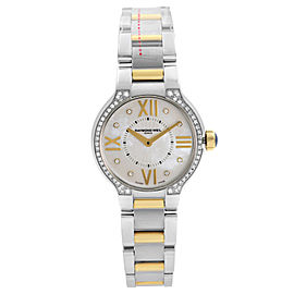 Raymond Weil Noemia Two Tone MOP Dial Quartz Ladies Watch 5927-SPS-00995