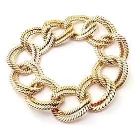 Rare! Authentic Verdura 18k Yellow Gold Rope Link Bracelet