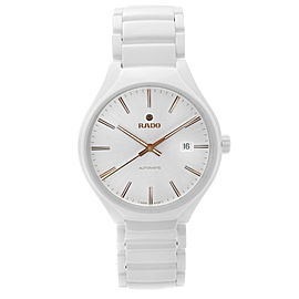 Rado True White High-Tech Ceramic Silver Dial Automatic Unisex Watch R27058112