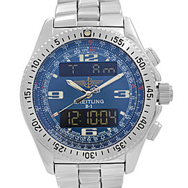 Breitling B1 Chronograph Steel Analog-Digital Blue Dial Mens Quartz Watch A68362