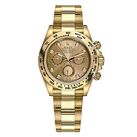 Rolex Cosmograph Daytona 40mm 18K Gold Diamond Champagne Dial Watch