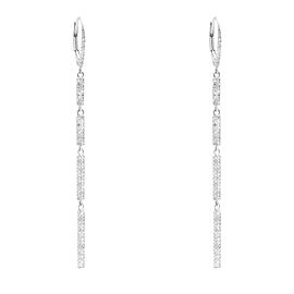 Rachel Koen 14K White Gold Diamond Drop Earrings 0.46Cttw