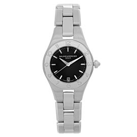 Baume et Mercier Linea 27mm Stainless Steel Black Dial Quartz Ladies Watch 10010