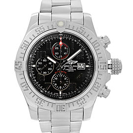 Breitling Super Avenger II 48mm Chrono Steel Black Dial Men Watch