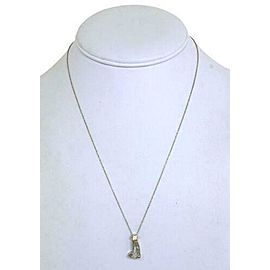 Platinum 1.40ct Boot Cut Diamond Pendant & Chain Necklace