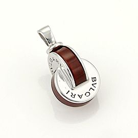 Bulgari Bvlgari 18k White Gold & Carnelian Double Wheel Pendant