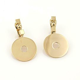 Bvlgari 18k Yellow Gold Flat Disc Dangle Earrings