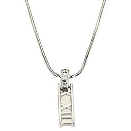 Tiffany & Co. White Gold Roman Atlas Diamond Numeral Pendant Necklace