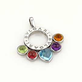 Bvlgari Bulgari Allegra 5.00ct Multicolor Gems 18k White Gold Round Pendant