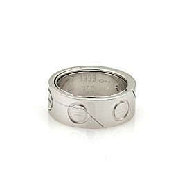 Cartier Love Secret Astro 18k White Gold Band Ring/Pendat Size EU 47 US 4 Cert.