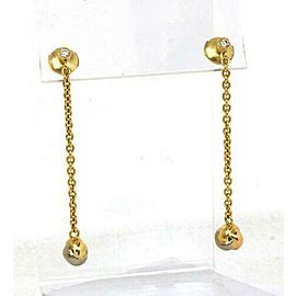 Cartier Diamonds 18k Tri-Color Gold Love Knot Long Drop Dangle Earrings