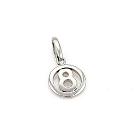 Cartier 18k White Gold "8" Circle Charm