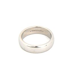 Tiffany & Co. Platinum 6mm Wide Dome Wedding Band Ring Size 9