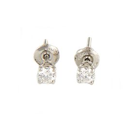 Tiffany & Co. Platinum 0.50ct Diamond Solitaire Stud Earrings