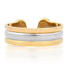 Cartier C De Cartier Ring Tri Color 18K Gold Size 53 US 7