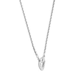 Cartier C Heart Diamond Ladies Necklace 18K White Gold 0.09cttw