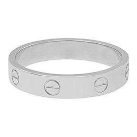 Cartier Love Wedding Band Ring 18k White Gold Size 58 US 8.5