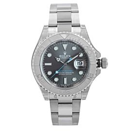 Rolex Yacht-Master 40mm Platinum Steel Rhodium Dial Automatic Mens Watch