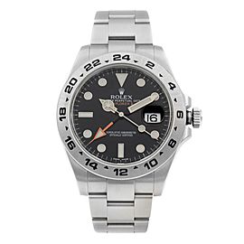 Rolex Explorer II GMT Stainless Steel Black Dial Automatic Men Watch