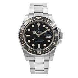 Rolex GMT-Master II 40mm Steel Ceramic Black Dial Automatic Mens Watch