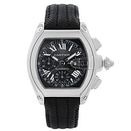 Cartier Roadster XL 43mm Steel Chronograph Black Dial Automatic Watch