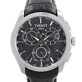 Tissot Couturier Steel Chronograph Black Dial Quartz Watch