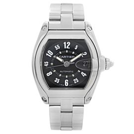 Cartier Roadster Stainless Steel Black Dial Mens Automatic Watch