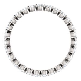 Rachel Koen Shared Prong Natural Diamond Eternity Band 14K White Gold 0.75cttw