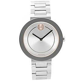 Movado Bold 34mm Stainless Steel Silver Dial Quartz Ladies Watch 3600497