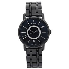 Rado Diamaster 33mm Ceramic Black Diamond Dial Quartz Ladies Watch