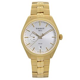 Tissot PR 100 39mm Dual Time PVD Steel Quartz Mens Watch