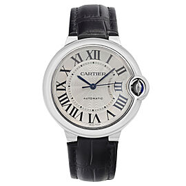 Cartier Ballon Blue Steel Silver Dial Automatic Ladies Watch