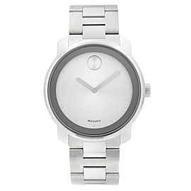 Movado Bold Museum 42mm Steel Silver Dial Quartz Mens Watch