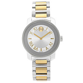 Movado Bold 32mm Two-Tone Steel Silver Dial Ladies Quartz Watch