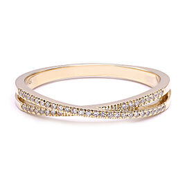 True Pave Diamond Twist Ring