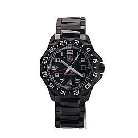 Luminox F-117 Nighthawk GMT 44mm Steel Black Dial Quartz Mens Watch