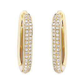 True Diamond Oblong Huggie Earrings