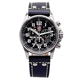 Luminox Field Chrono Alarm 1840 Series Steel Black Dial Quartz Men Watch