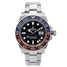 Rolex GMT-Master II Oyster Steel Ceramic Pepsi Black Dial Men Watch